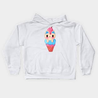 Ice Cream Kitten Kids Hoodie